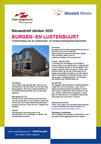 Nieuwsbrief Mozaiek oktober 2025